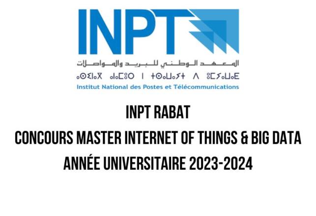 Concours master Internet of Things and Big Data INPT 2023