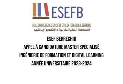 ESEF Berrechid Master IFDL 2023