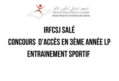 IRFCSJ concours 3ème année LP entrainement sportif 2023