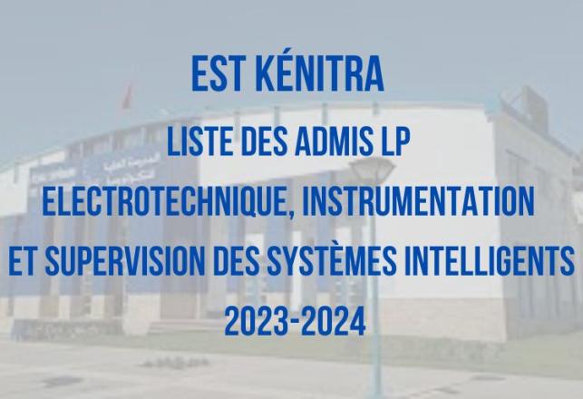 EST Kénitra liste des admis LP Electrotechnique 2023-2024