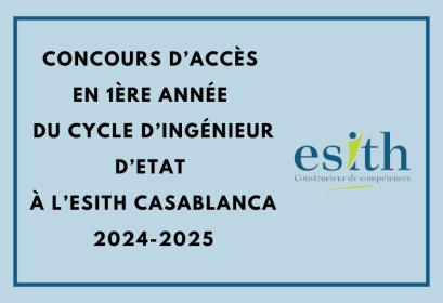 Concours 1ère année cycle ingénieur ESITH 2024-2025