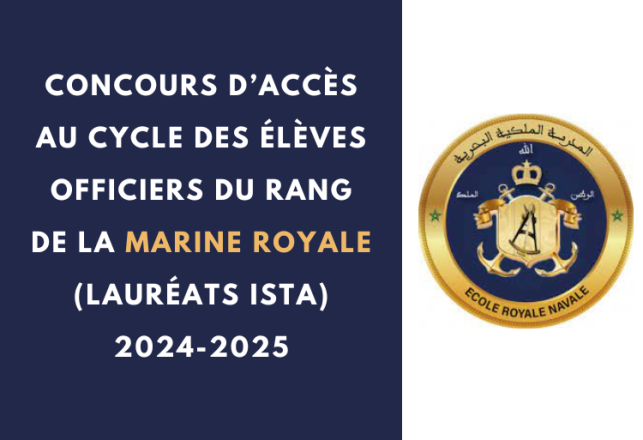 Concours Élèves Officiers du rang Marine Royale lauréats ISTA 2024