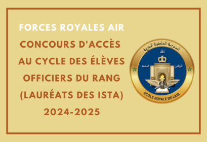 Forces Royales Air Concours élèves Officiers du rang lauréats ISTA 2024