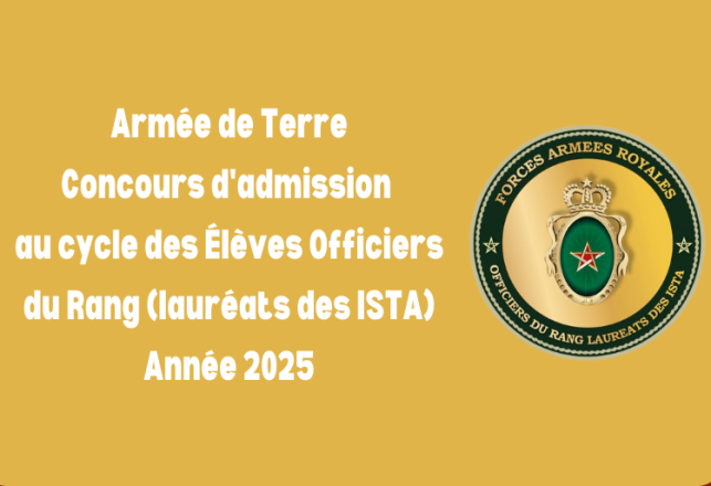 Armée de Terre Concours des Élèves Officiers du Rang lauréats ISTA 2025