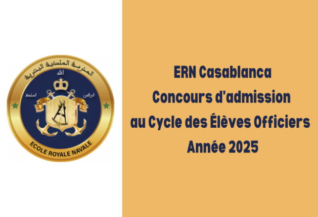 ERN Casablanca concours élèves officiers 2025