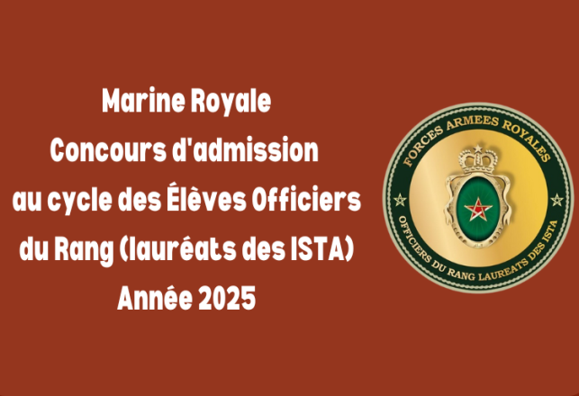 Marine Royale Concours Elèves Officiers du Rang lauréats ISTA 2025